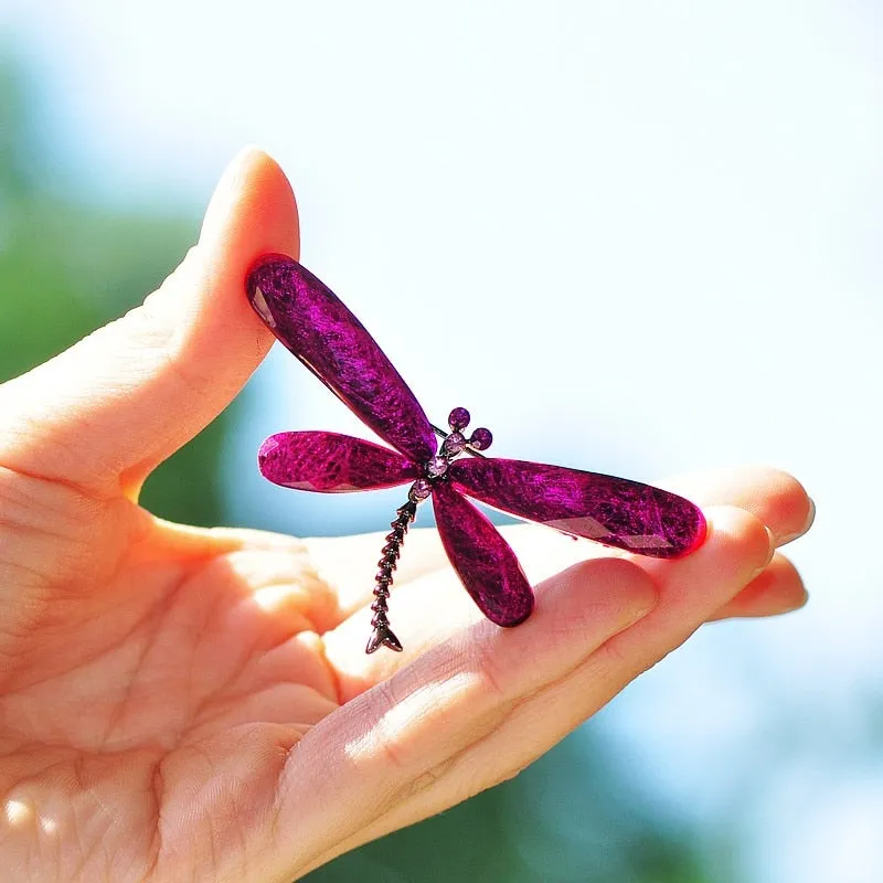 Fashion Dragonfly Brooches For Women Vintage Insect Animal Brooch Pin Jewelry