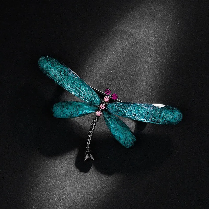 Fashion Dragonfly Brooches For Women Vintage Insect Animal Brooch Pin Jewelry