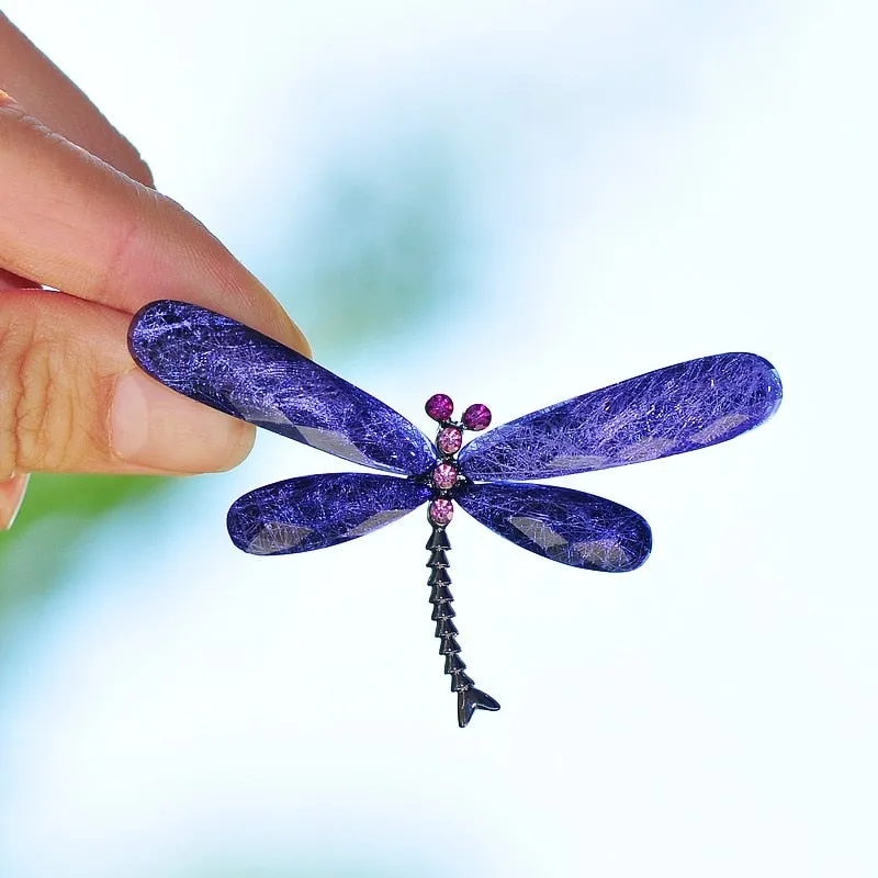 Fashion Dragonfly Brooches For Women Vintage Insect Animal Brooch Pin Jewelry