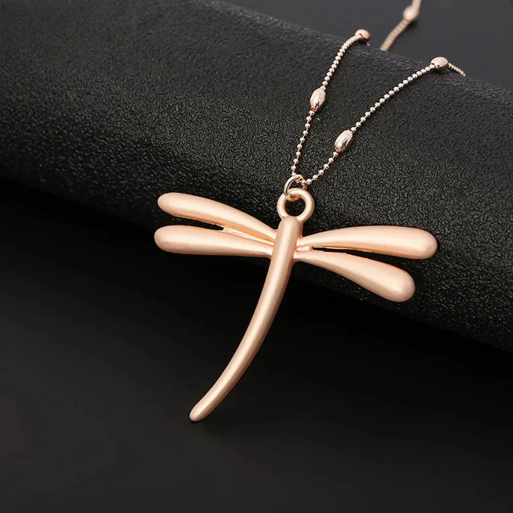 Fashion Goth Gold Color Dragonfly Suspension Pendants for Women