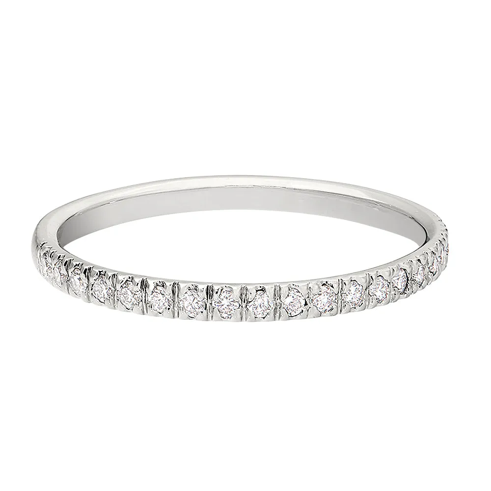 Flat Diamond Wedding Band .01CT Diamonds