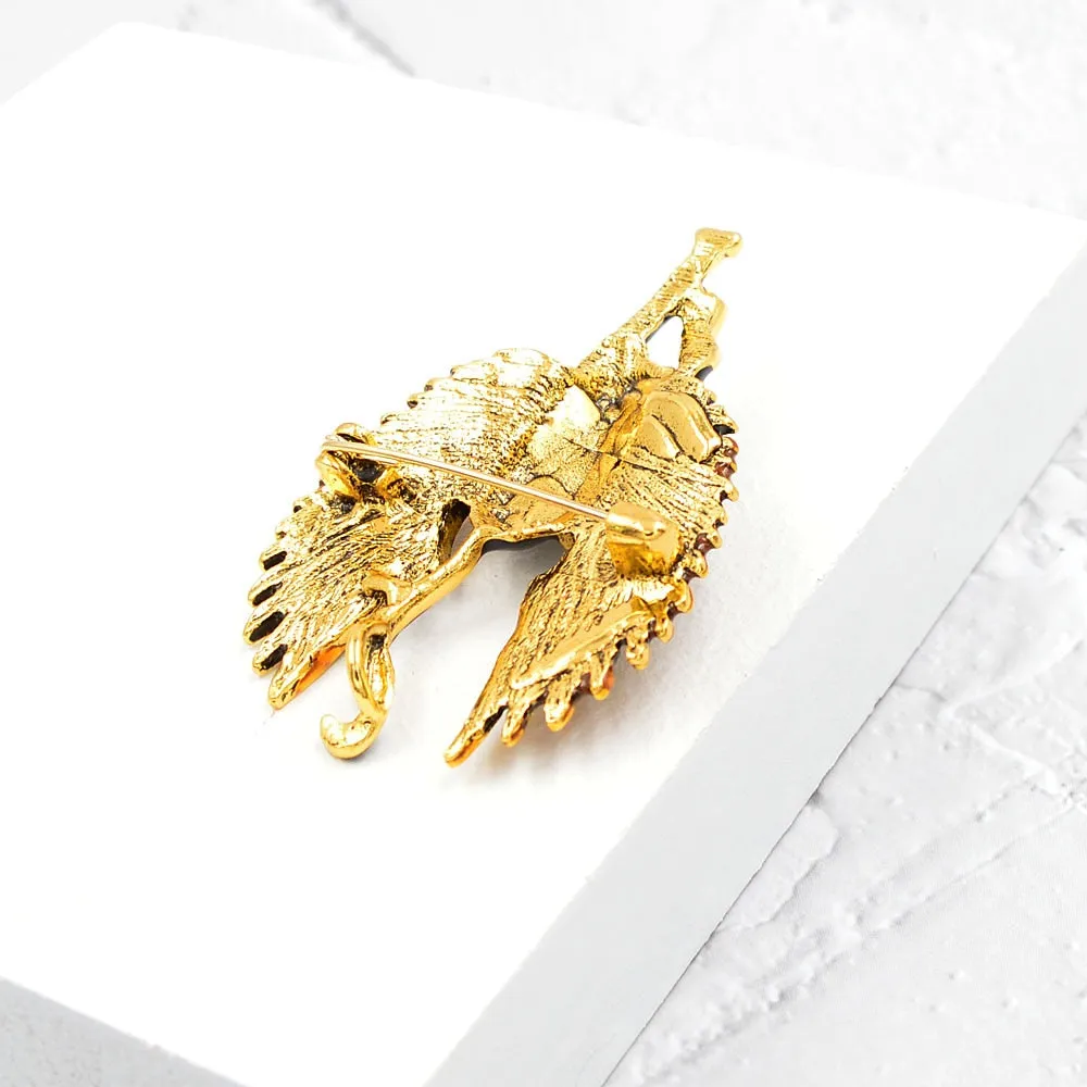 Flying Angel Cat With Wings Brooches Enamel Ferocious Animal Brooch