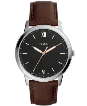 Fossil FS5464 The Minimalist Brown Leather Strap 44mm Men Watches Lexor Miami