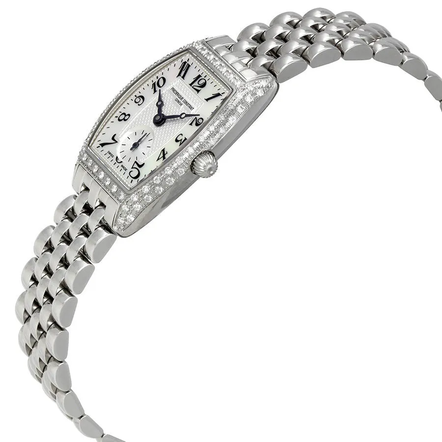 Frederique Constant Art Deco Mother of Pearl Silver Dial Ladies Diamond Watch FC- 235APW1TPV26B