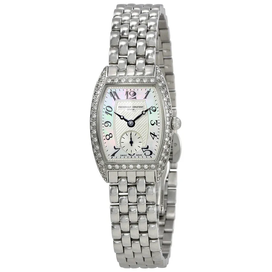 Frederique Constant Art Deco Mother of Pearl Silver Dial Ladies Diamond Watch FC- 235APW1TPV26B