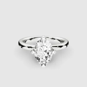Hidden Halo Classic Lab Grown Diamond Solitaire Ring-Oval