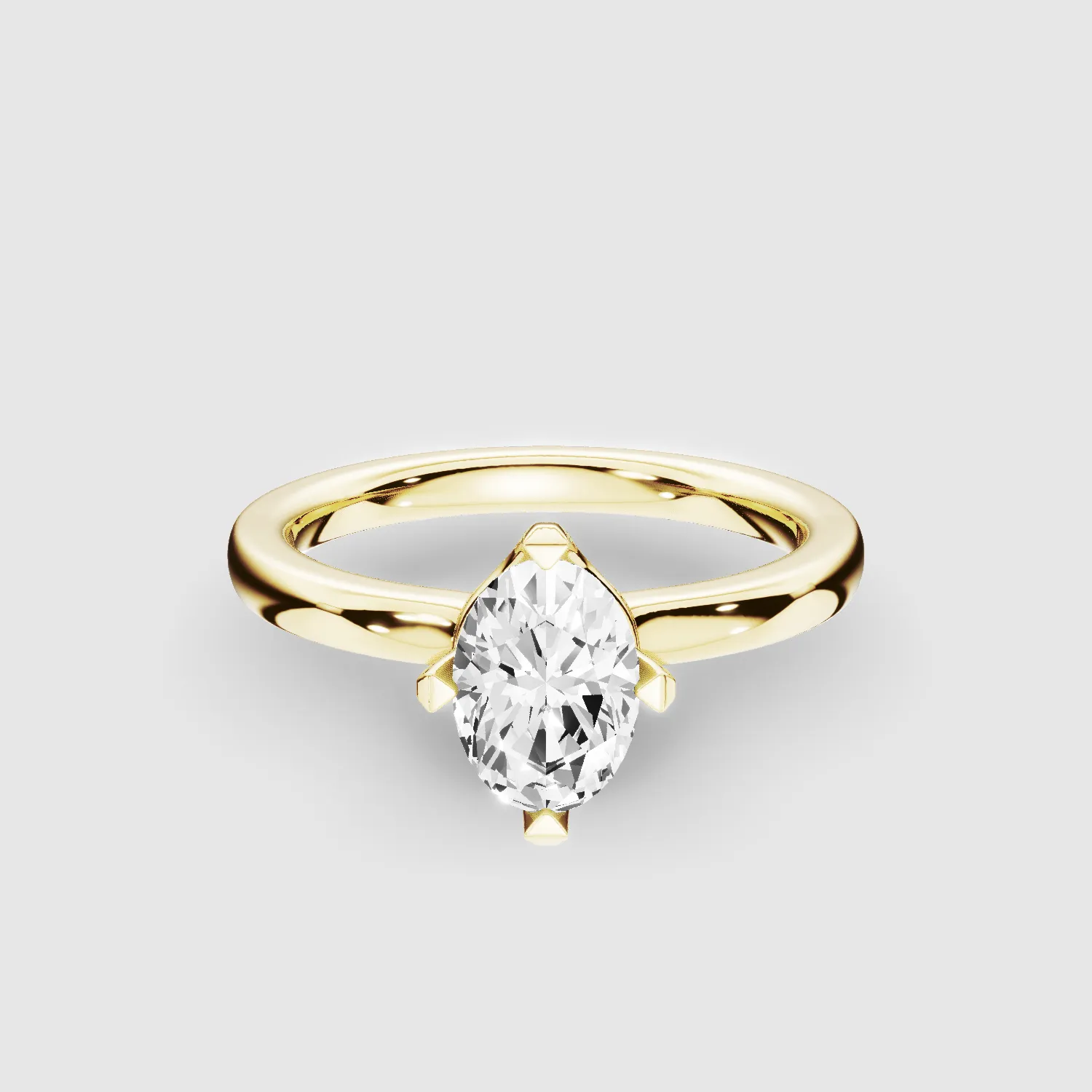 Hidden Halo Classic Lab Grown Diamond Solitaire Ring-Oval