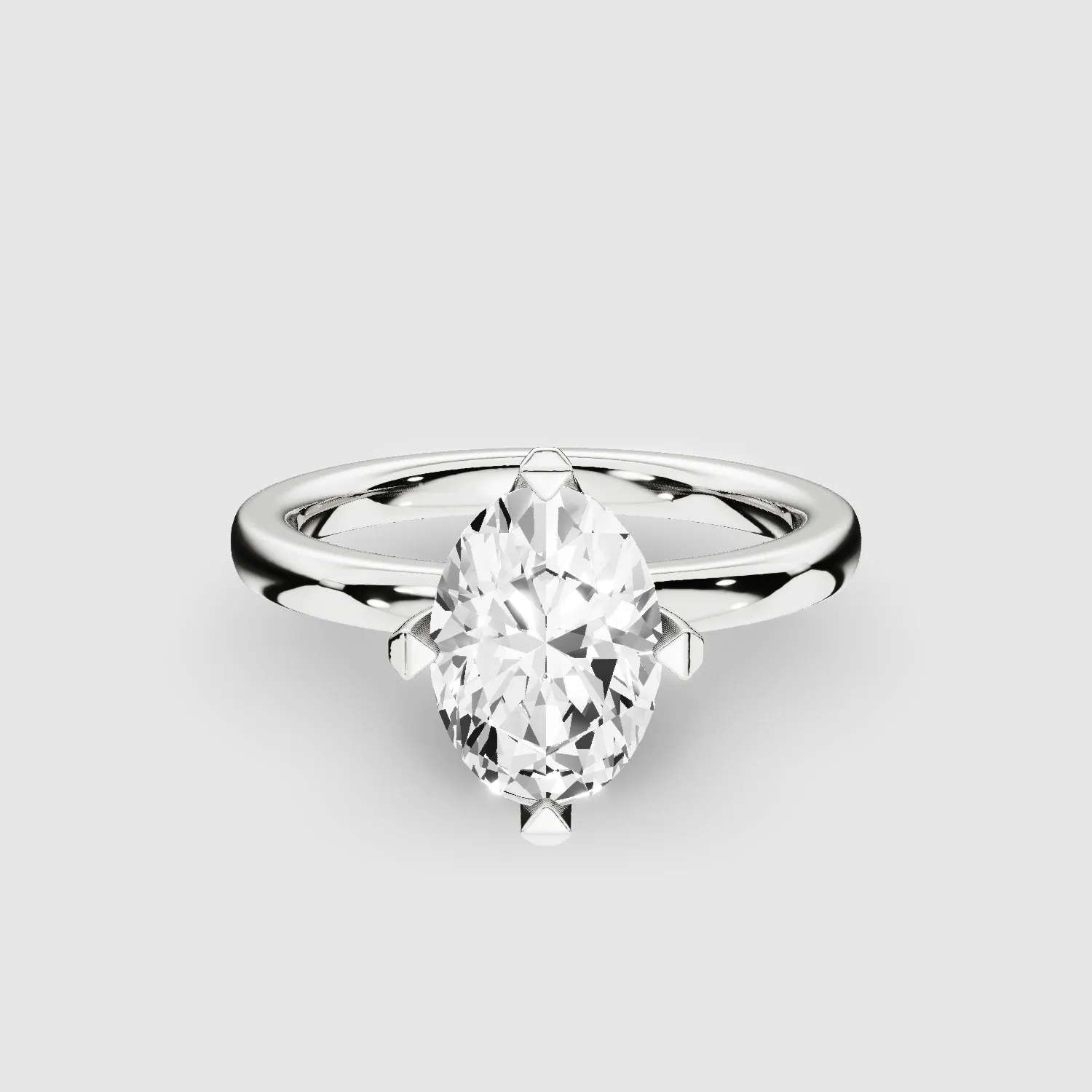 Hidden Halo Classic Lab Grown Diamond Solitaire Ring-Oval