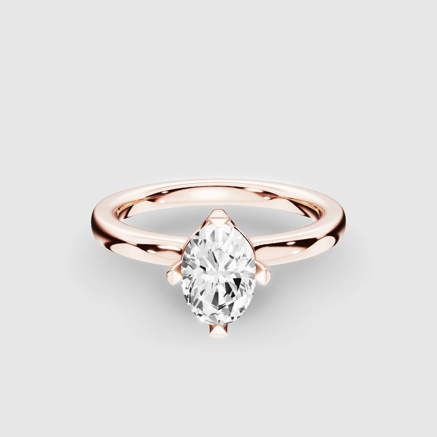 Hidden Halo Classic Lab Grown Diamond Solitaire Ring-Oval