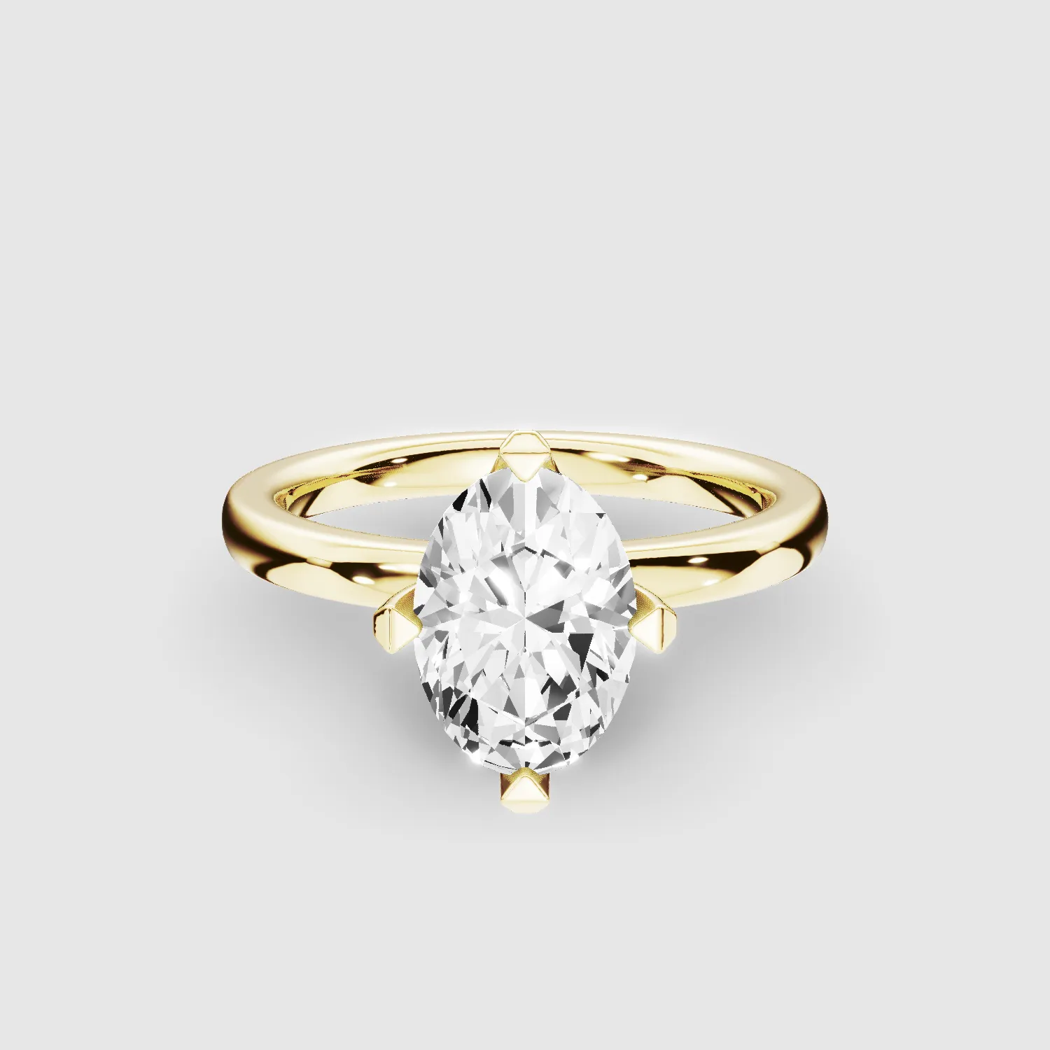 Hidden Halo Classic Lab Grown Diamond Solitaire Ring-Oval
