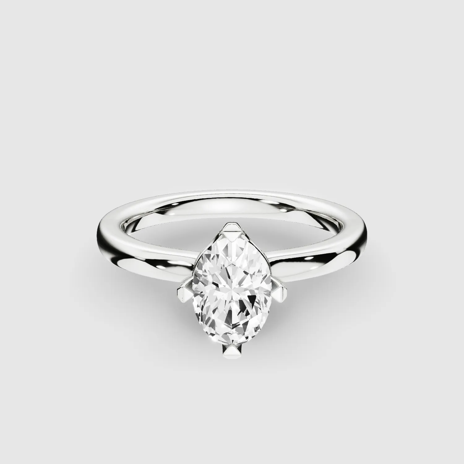 Hidden Halo Classic Lab Grown Diamond Solitaire Ring-Oval