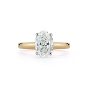 Hidden Halo Engagement Ring with 2.01 ct. Oval Cut