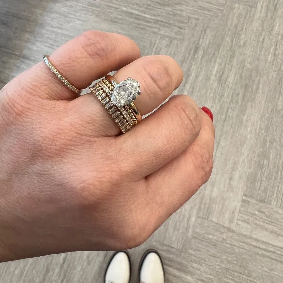 Hidden Halo Engagement Ring with 2.01 ct. Oval Cut