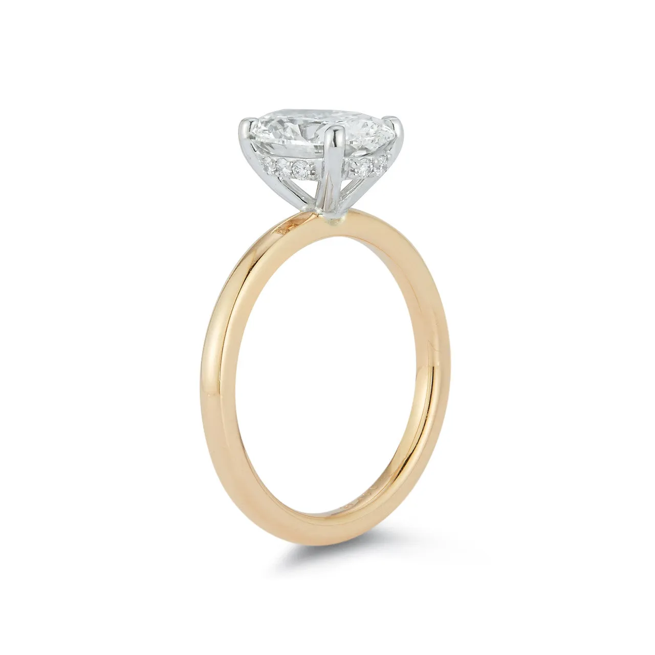 Hidden Halo Engagement Ring with 2.01 ct. Oval Cut