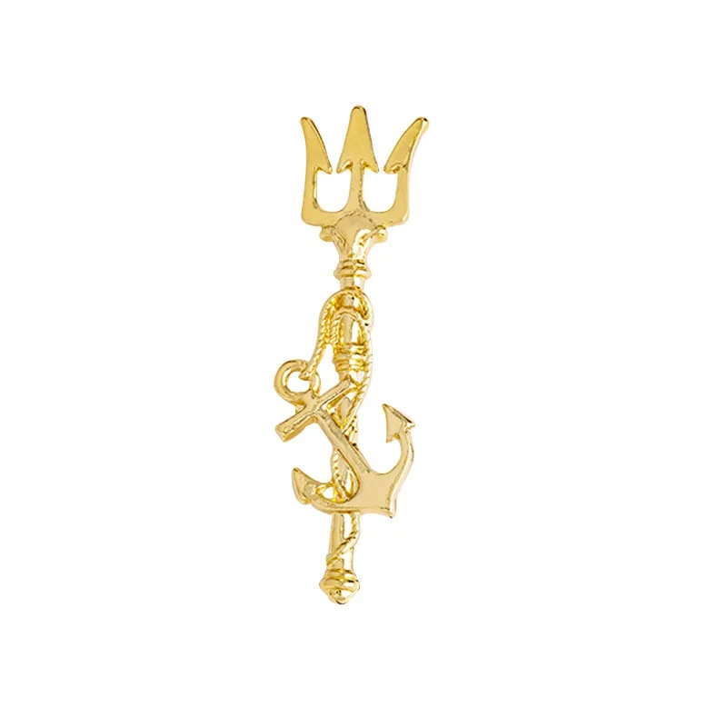 High-end Vintage Trident Brooch Pin