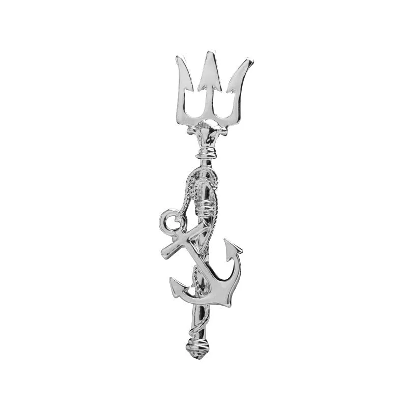 High-end Vintage Trident Brooch Pin
