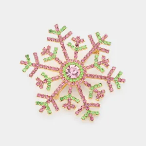 iLLASPARKZ Crystal Pave Snowflake Pin Brooch / Pendant