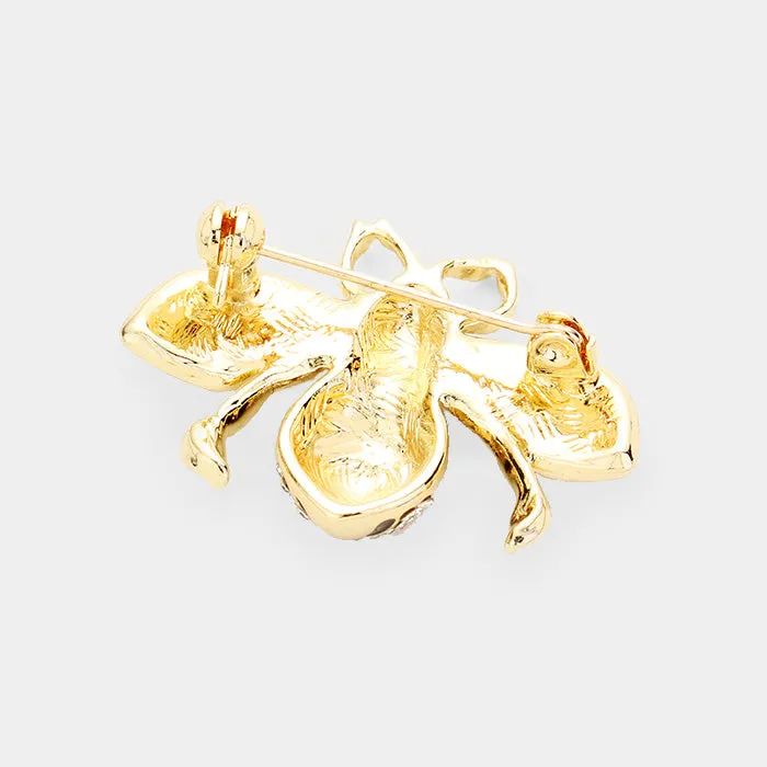 iLLASPARKZ Crystal Paved Honey Bee Pin Brooch