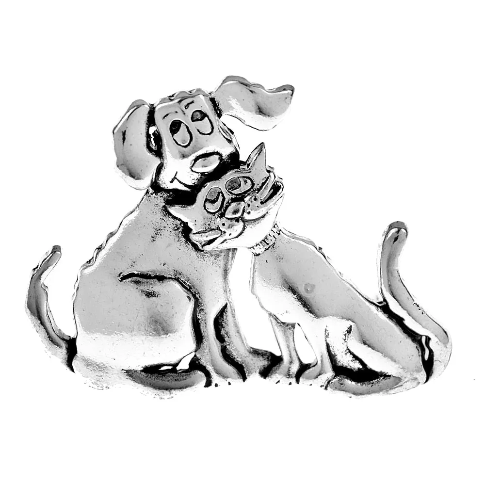 Kids Cute Dog And Cat Brooches For Women And Men Funny Animal Pins Brooch
