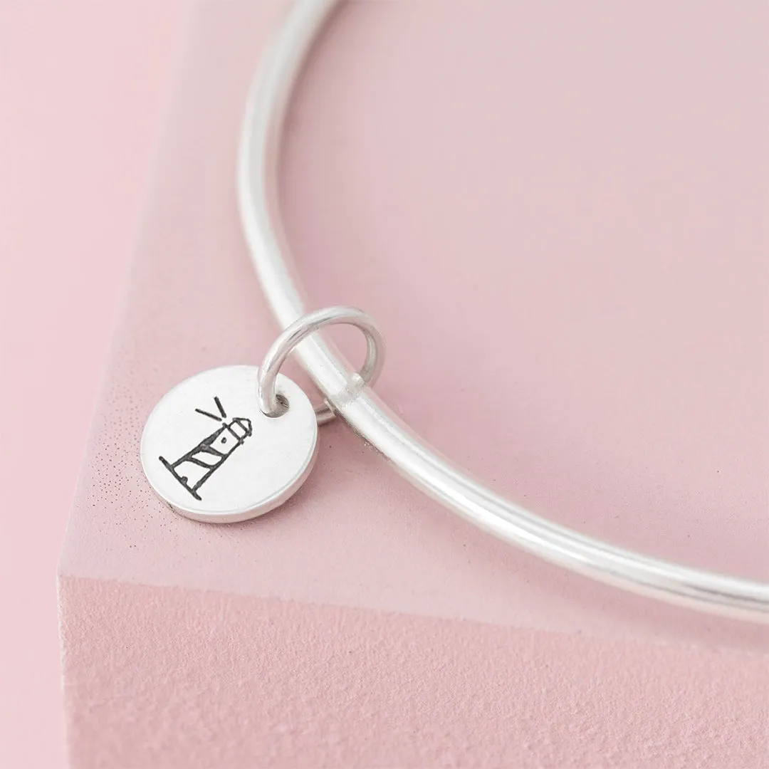 Lighthouse Sterling Silver Bangle