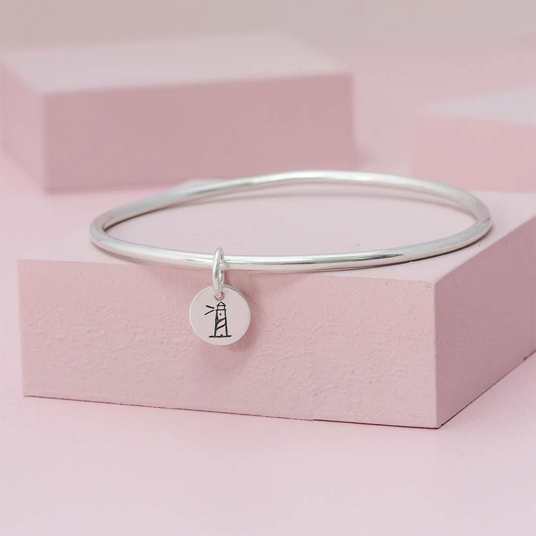 Lighthouse Sterling Silver Bangle