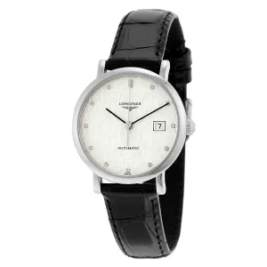 Longines Elegant Silver Diamond Dial Automatic Ladies Watch L4.310.4.77.2
