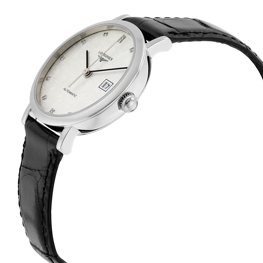 Longines Elegant Silver Diamond Dial Automatic Ladies Watch L4.310.4.77.2