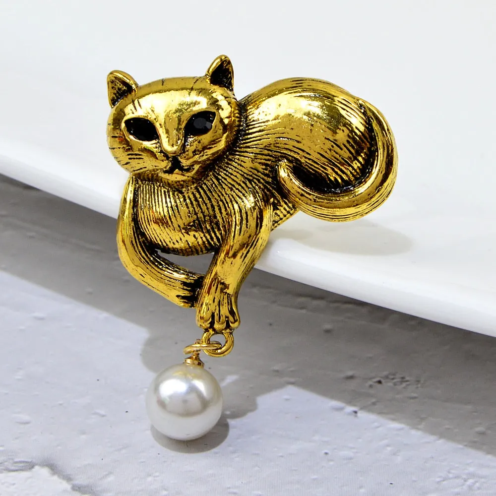 Lovely Cat Brooch Cute Animal Pins For Women