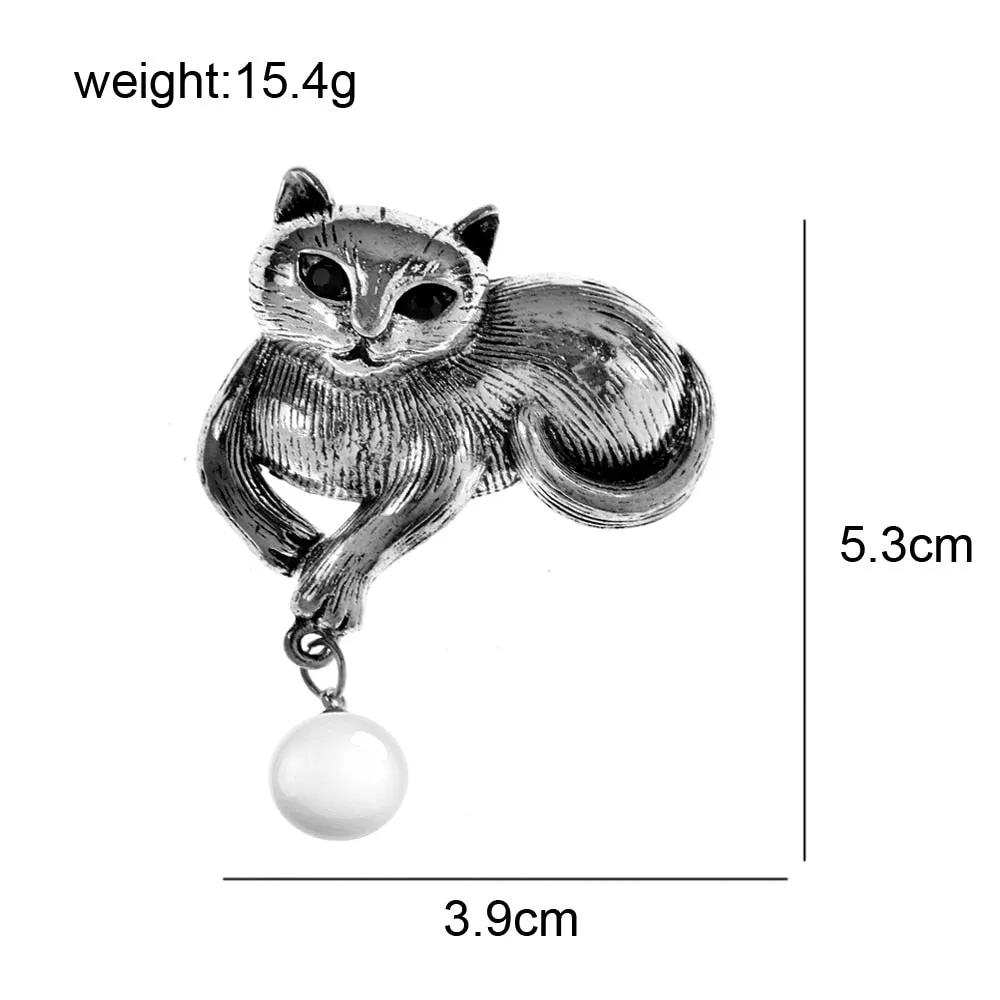 Lovely Cat Brooch Cute Animal Pins For Women