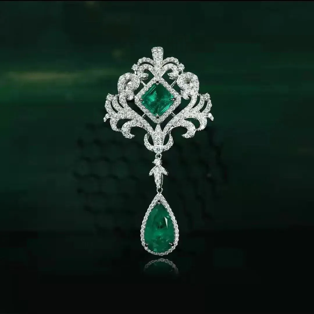 Luxury Women Retro Colombian Pendant Necklace