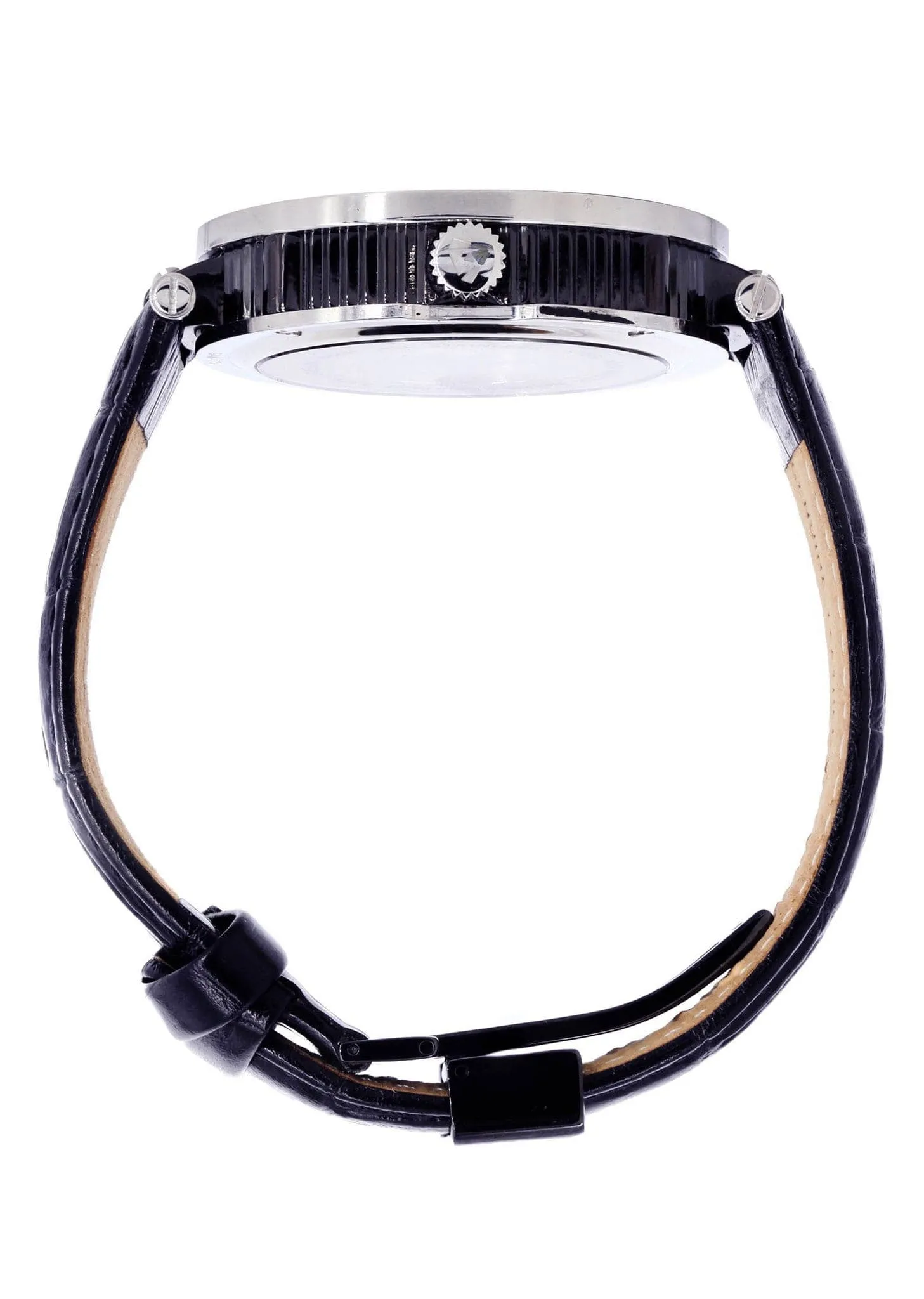 Mens White Gold Tone Diamond Watch | Appx. 1.26 Carats