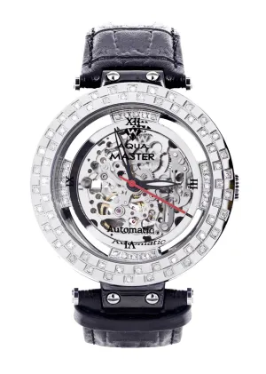 Mens White Gold Tone Diamond Watch | Appx. 1.26 Carats