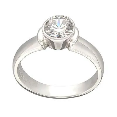 Modern Solitaire Engagement Rings with Bezel Setting