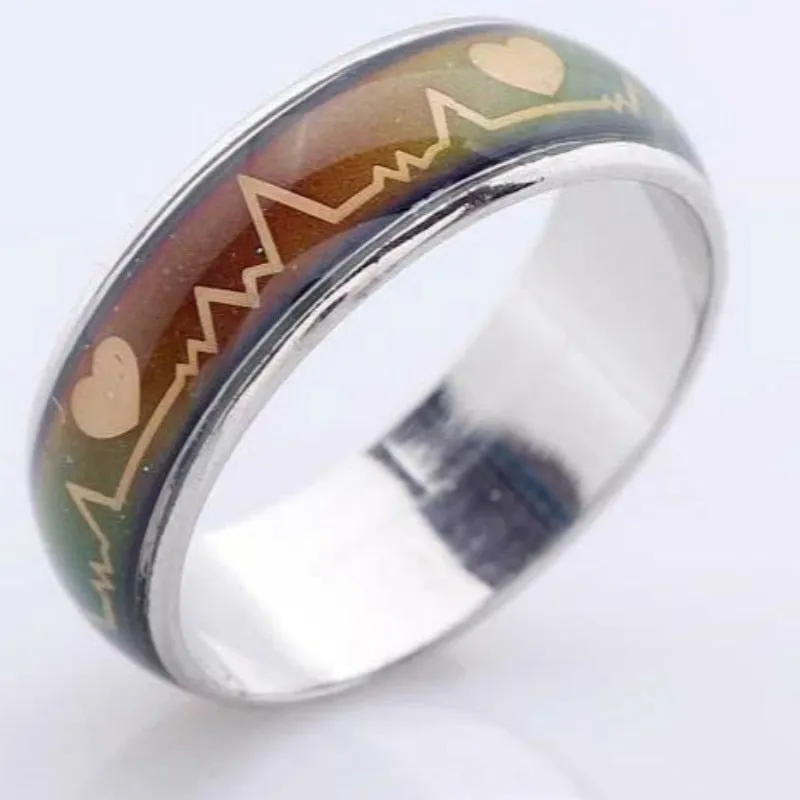 Mood Ring Color Temperature Changing Magic Stanless Steel Wedding Rings For Women Men Fashion Jewelry