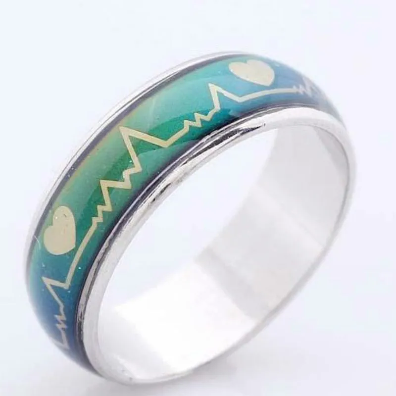 Mood Ring Color Temperature Changing Magic Stanless Steel Wedding Rings For Women Men Fashion Jewelry