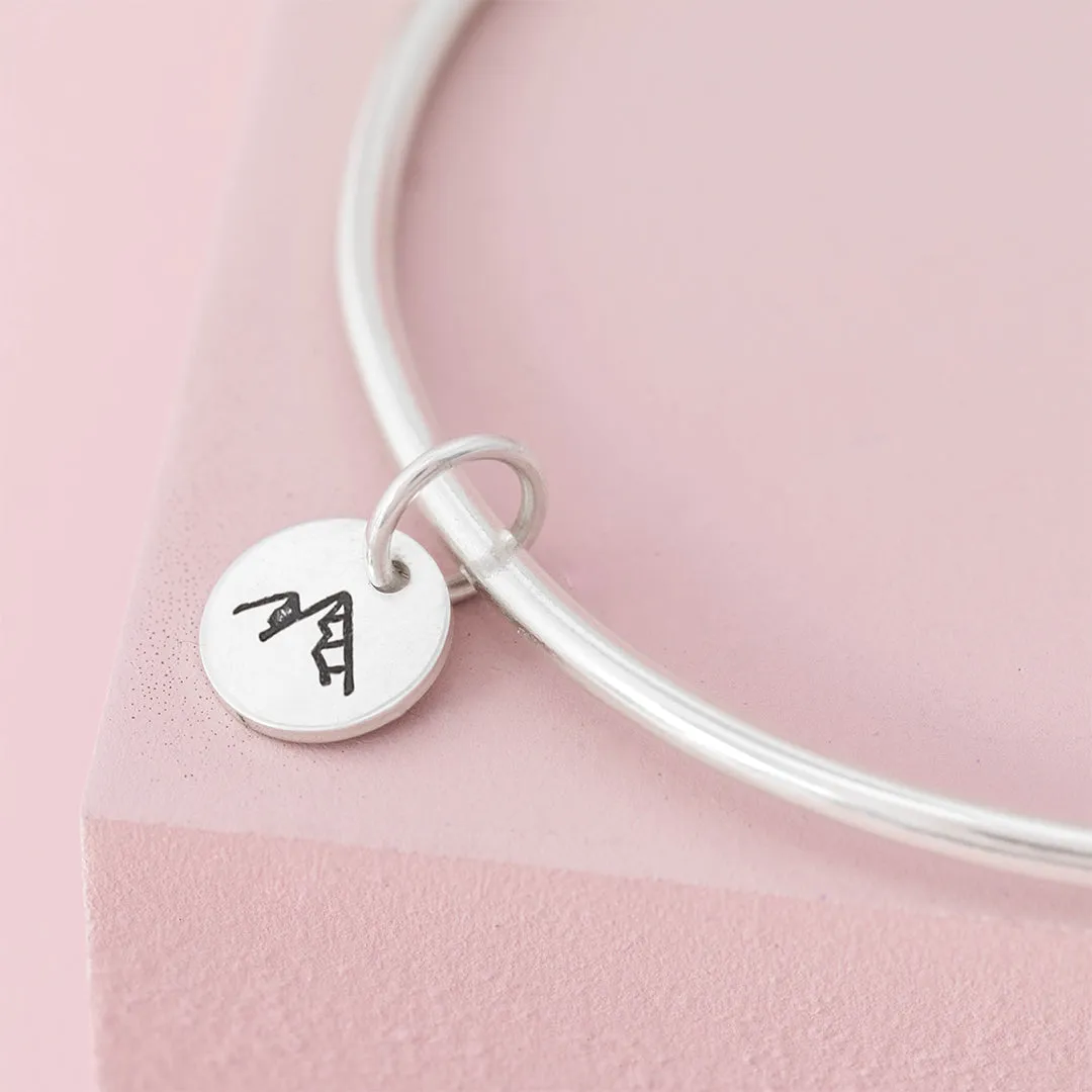 Mountain Sterling Silver Bangle