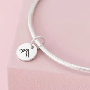 Mountain Sterling Silver Bangle
