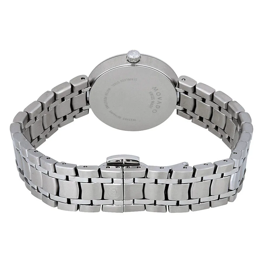 Movado 1881 Silver Diamond Dial Ladies Watch 0607097