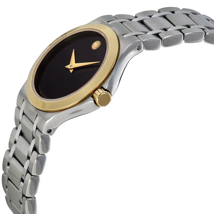 Movado Black Dial Two-Tone Ladies Watch 0606466
