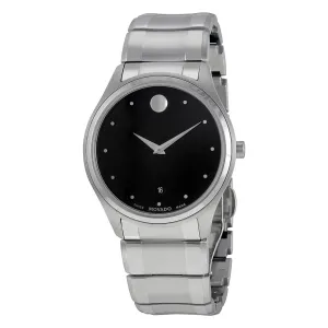 Movado Celo Black Dial Stainless Steel Men's Watch 0606839