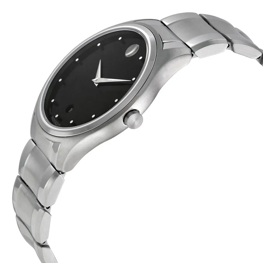 Movado Celo Black Dial Stainless Steel Men's Watch 0606839