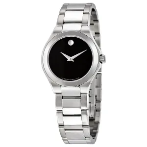 Movado Defio Black Dial Stainless Steel Ladies Watch 0606334