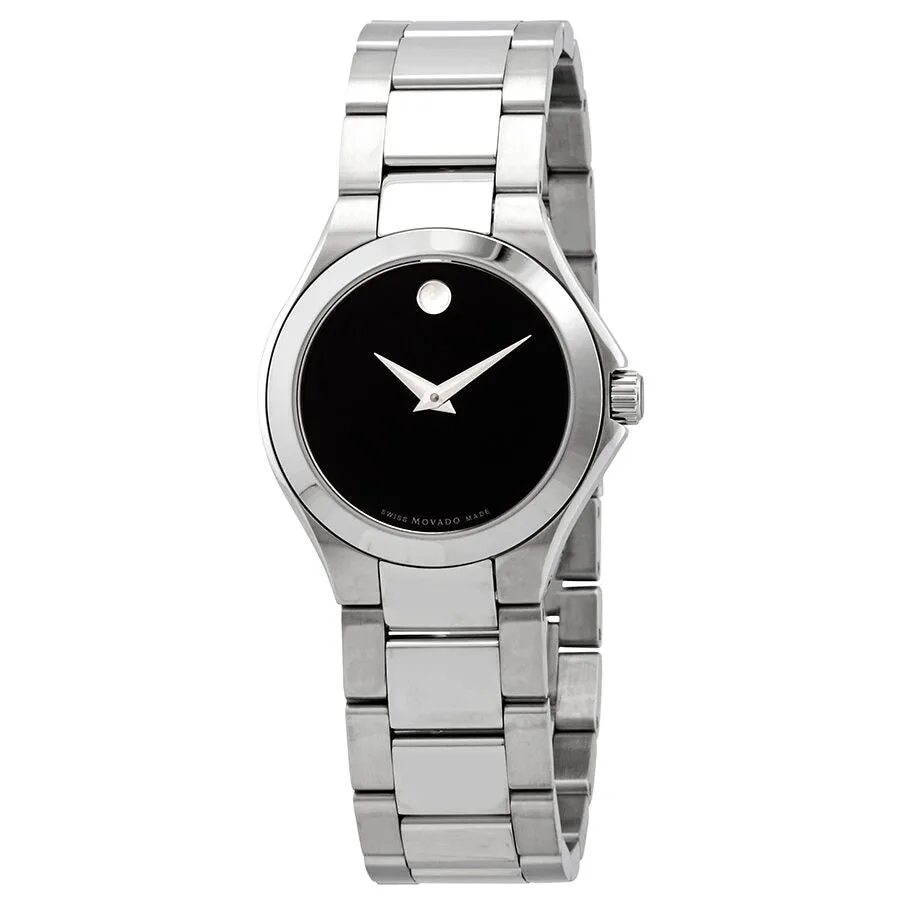 Movado Defio Quartz Black Dial Ladies Watch 0607308