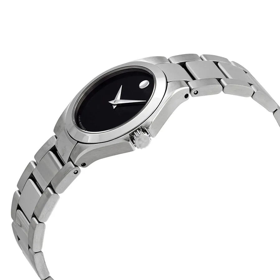 Movado Defio Quartz Black Dial Ladies Watch 0607308