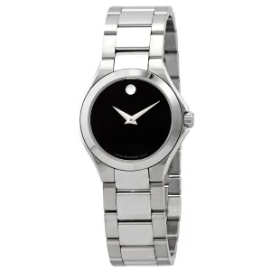 Movado Defio Quartz Black Dial Ladies Watch 0607308
