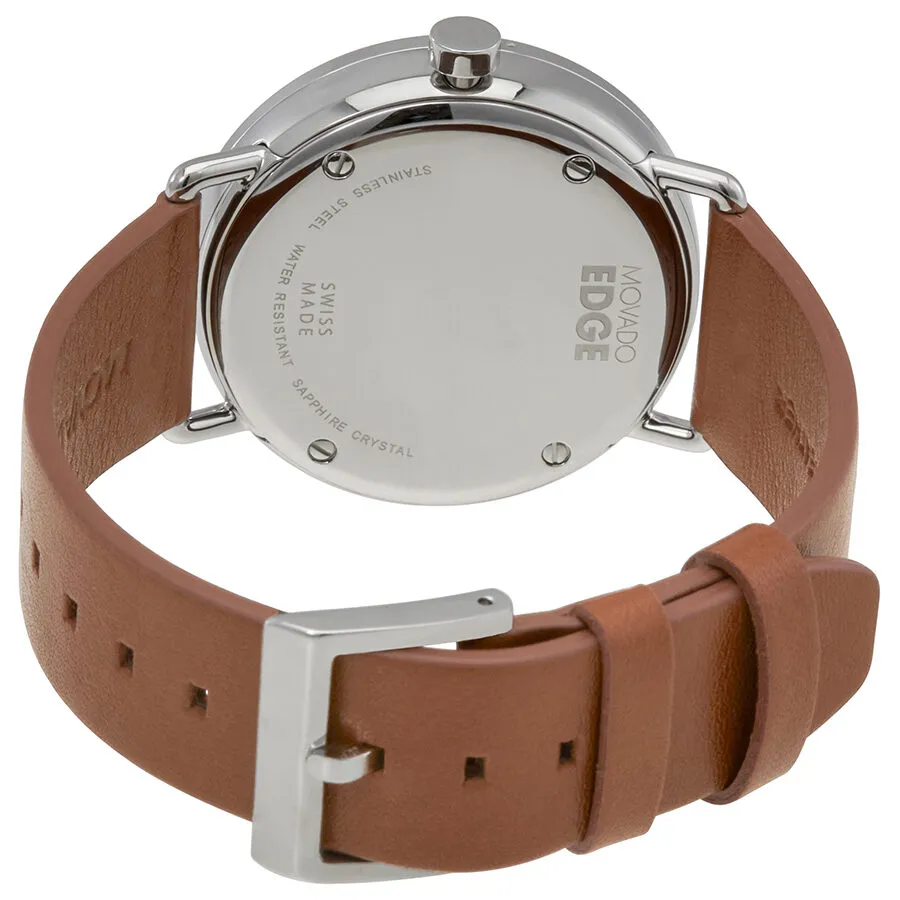 Movado Edge Silver Aluminum Dial Men's Watch 3680038