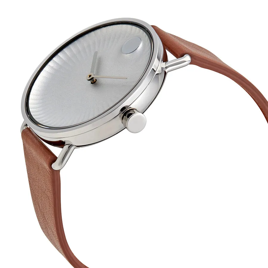 Movado Edge Silver Aluminum Dial Men's Watch 3680038