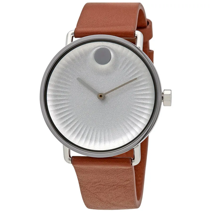Movado Edge Silver Aluminum Dial Men's Watch 3680038