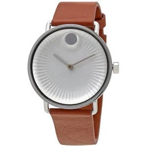 Movado Edge Silver Aluminum Dial Men's Watch 3680038