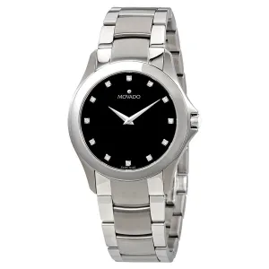 Movado Masino Black Dial Diamonds Men's Wartch 0606185